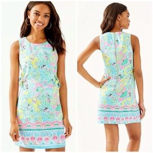 Lilly Pulitzer Marli Stretch Shift Dress with Side Ties Size 6